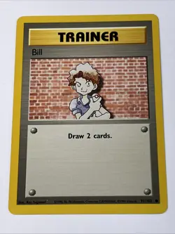 Bill 091/102 Base Set Regular 1999 Unlimited Pokemon Game TCG - Image 1