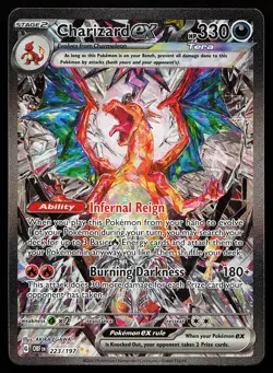 Charizard ex 223/197 Special Illustration Rare Obsidian Flames Pokemon Card - Image 1