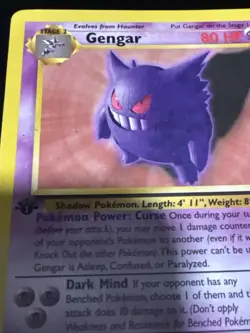Pokemon TCG Gengar Fossil Card 20/62 Unlimited Regular Rare - Image 4