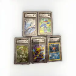 Pokemon CGC Graded Lot of 5 Slab Cards Base Set - Image 1