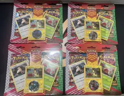 (4) Pokemon TCG: Snorlax, Morpeko & Applin Cards with 8 Booster Packs & 4 Coins - Image 1