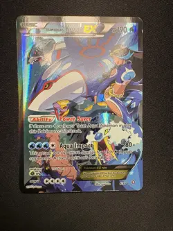 Pokemon TCG Team Aqua's Kyogre-EX Double Crisis Holo Card 6/34 - Image 1