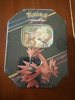 Pokemon Crown Zenith Galarian Zapdos Tin Sealed 5 Pack with Promo Card New - Image 1