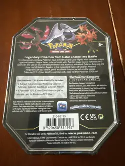 Pokemon Crown Zenith Galarian Zapdos Tin Sealed 5 Pack with Promo Card New - Image 2