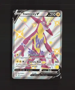 Toxtricity V SV112/SV122 Shining Fates Full Art Shiny Holo Rare Pokemon Card NM - Image 1