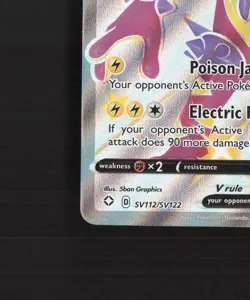Toxtricity V SV112/SV122 Shining Fates Full Art Shiny Holo Rare Pokemon Card NM - Image 5