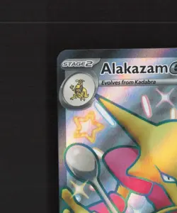Alakazam ex 215/091 Paldean Fates Full Art Shiny Holo Rare Pokemon Card NM - Image 3
