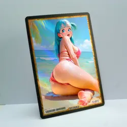 BULMA Waifu Anime Card LIMITED 1/1 Custom TCG Holo Goddess Story ACG T13692 - Image 2