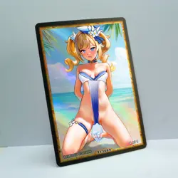 BARBARA Waifu Anime Card LIMITED 1/1 Custom TCG Holo Goddess Story ACG T13689 - Image 2