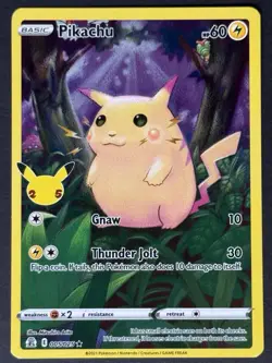 Pikachu 005/025 Celebrations 25th Anniversary Pokemon Card TCG - Image 1