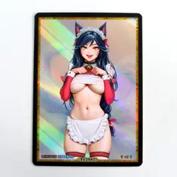 AHRI Waifu Anime Card LIMITED 1/1 Custom TCG Holo Goddess Story ACG T13682 - Image 1