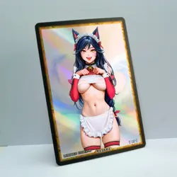 AHRI Waifu Anime Card LIMITED 1/1 Custom TCG Holo Goddess Story ACG T13682 - Image 2