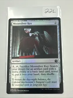 MTG FOIL Moonsilver Key - Innistrad: Midnight Hunt #255 LP - Image 2