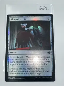 MTG FOIL Moonsilver Key - Innistrad: Midnight Hunt #255 LP - Image 3
