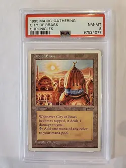 Magic The Gathering: MTG 1995 Chronicles City Of Brass PSA 8 - Image 1