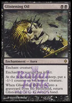 Glistening Oil 1x FOIL NPH MTG New Phyrexia Rare MINT black - Image 1