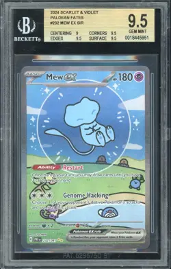 2024 Pokemon Paldean Fates Mew ex Special Illus. Rare #232 S&V BGS 9.5 - Image 1