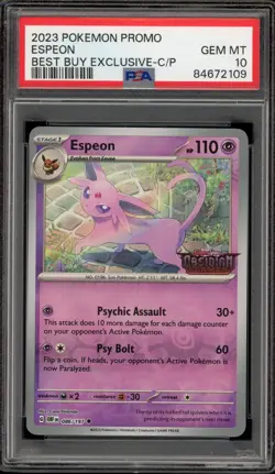 Pokemon Espeon Best Buy Exclusive Reverse Holo #086 PSA 10 Gem Mint - Image 1