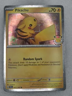2026 Pikachu 051/162 Pokemon Day 30th Anniversary Stamped Promo TCG Plus Coin - Image 2