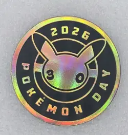 2026 Pikachu 051/162 Pokemon Day 30th Anniversary Stamped Promo TCG Plus Coin - Image 3