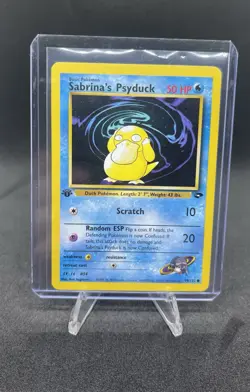 Pokemon TCG Sabrina's Psyduck 1st Edition LP Gym Challenge 99/132 - Image 1