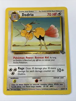 Dodrio 34/64 Jungle Regular 1999 Unlimited Pokemon Game TCG - Image 1
