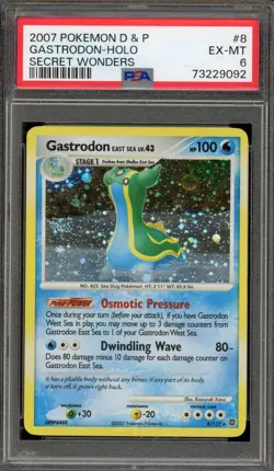 Pokemon Gastrodon East Sea Secret Wonders Holo Rare #8 PSA 6 - Image 1