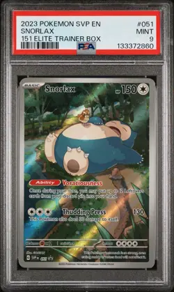 (PSA 9) Pokemon: S&V 151 – Snorlax #SVP051 [Promo/Full Art] - Image 1