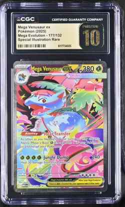 2025 Pokemon Mega Venusaur ex Mega Evolution 177/132 SIR CGC PRISTINE 10 - Image 1