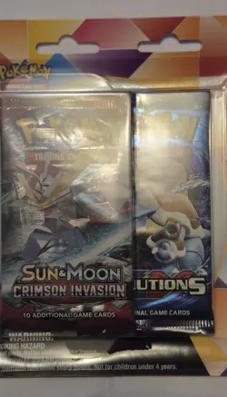 Pokemon Xy Evolution And Crimson Envasion Tapu Pin Set Blister 2 Booster Pack - Image 2