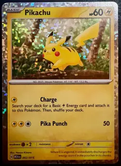 Pikachu 002/015 Holofoil Promo McDonald's Promos 2024 Pokemon Near Mint - Image 1