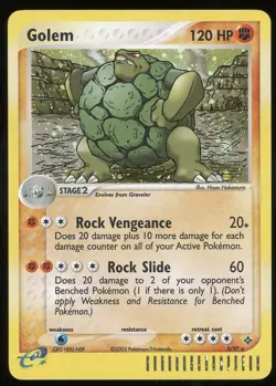 Pokemon TCG Golem Holo Rare 5/97 EX Dragon 2003 E-Series LP - Image 1