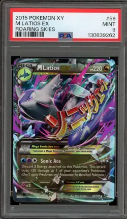 Pokemon M Latios EX XY Roaring Skies Holo Ultra Rare #59 PSA 9 Mint - Image 1