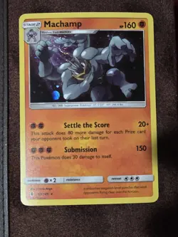 Pokemon SWIRL Machamp 65/145 Guardians Rising Holo Cosmos Holo NM - Image 3
