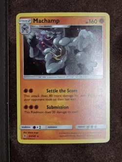 Pokemon SWIRL Machamp 65/145 Guardians Rising Holo Cosmos Holo NM - Image 5