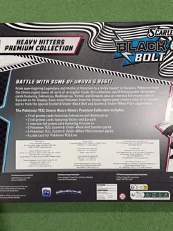 Pokemon TCG Black Bolt And White Flare Unova Heavy Hitters Collection Sealed New - Image 3