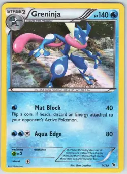 Greninja 14/39 Holo Kalos Starter Set & Greninja GX SM197 Promo Pokemon NM - Image 3