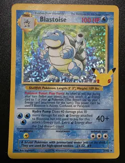 Blastoise 2/102 Holo Celebrations Classic Collection Pokemon - Image 1