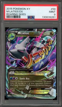 Pokemon M Latios EX XY Roaring Skies Holo Ultra Rare #59 PSA 9 Mint - Image 1