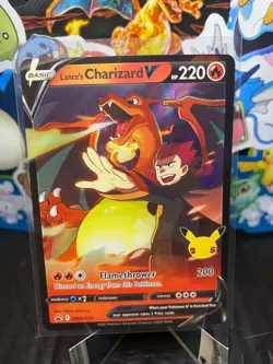 Lance's Charizard V SWSH133 -Black star Promo -25th Celebrations Pokemon TCG- NM - Image 1