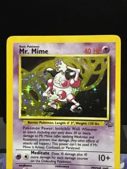 Pokemon Card Mr. Mime 6/64 Jungle Set WOTC Rare Holo Light Play - Image 2