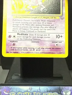 Pokemon Card Mr. Mime 6/64 Jungle Set WOTC Rare Holo Light Play - Image 4