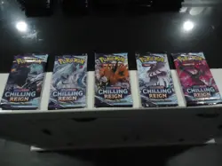 5 PACKS Pokemon Booster Packs Chilling Reign Full Art Set NEW SEALED FREE SHIP - Image 1