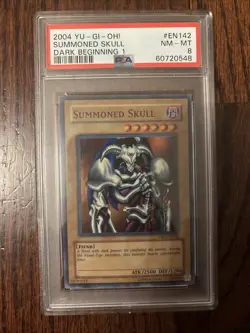 PSA 8 YU-GI-OH! 2004 SUMMONED SKULL DARK BEGINNINGS 1 DB1-EN142 - Image 1
