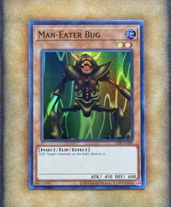 Yugioh Man-Eater Bug LOB-EN108 Super Rare 25th Anniversary NM - Image 1