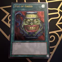 Yugioh Pot of Greed DPKB-EN029 Ultimate Rare Unlimited Duelist Pack Kaiba (NM) - Image 1