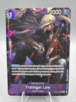 TRAFALGAR LAW OP09-069 ALT ART RARE EMPERORS IN THE NEW WORLD One Piece TCG NM - Image 1