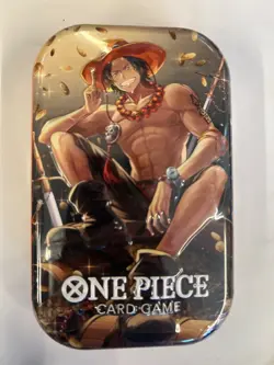 One Piece Tin Pack Set Vol. 2 Portgas D. Ace Tin FACTORY SEALED - Image 1