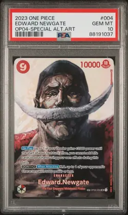 One Piece TCG Edward.Newgate SP Alt Art OP02-004 PSA 10 - Image 1