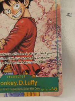 One Piece TCG Monkey.D.Luffy Op13-118 Secret Rare Alt Art - Image 4